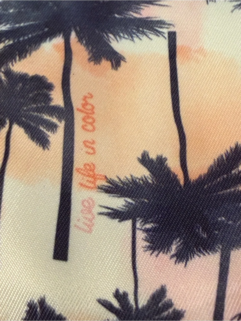 Lug flash travel cosmetic case tropical palms NEW